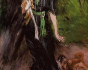 乔瓦尼 波尔蒂尼 : Portrait of Lina Bilitis, with Two Pekinese